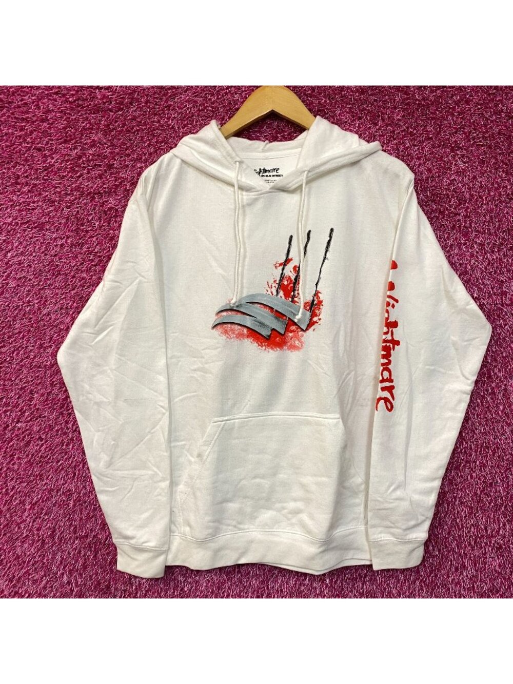 A Nightmare On Elm Street Freddy Krueger Book Cover Horror Hoodie Large